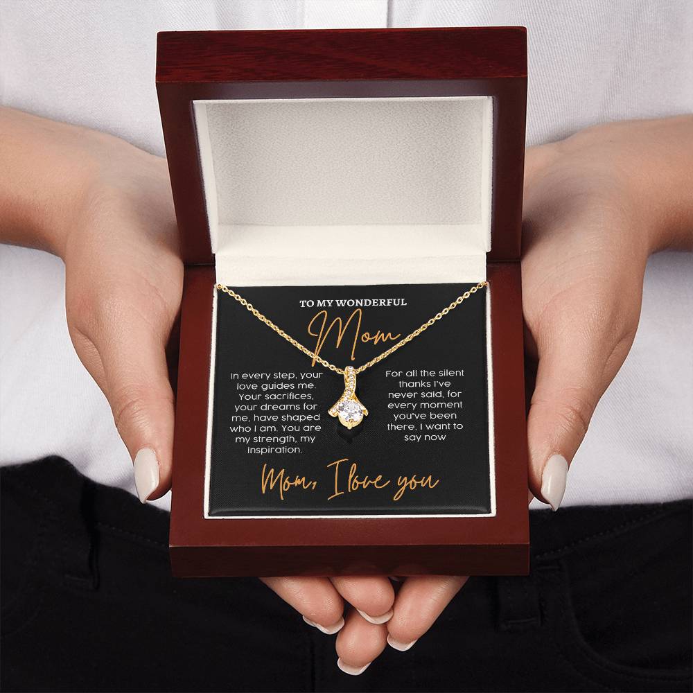 Mom Pendant Necklace Gift from Daughter or Son