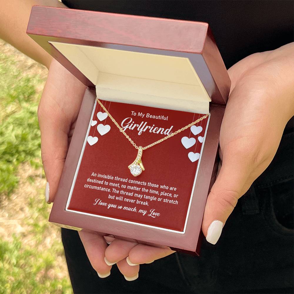 Beautiful Girlfriend Love Necklace with Message Card