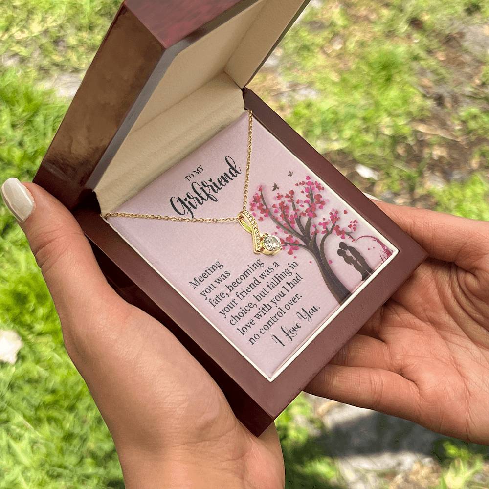 Girlfriend Necklace Romantic Gift with Message Card