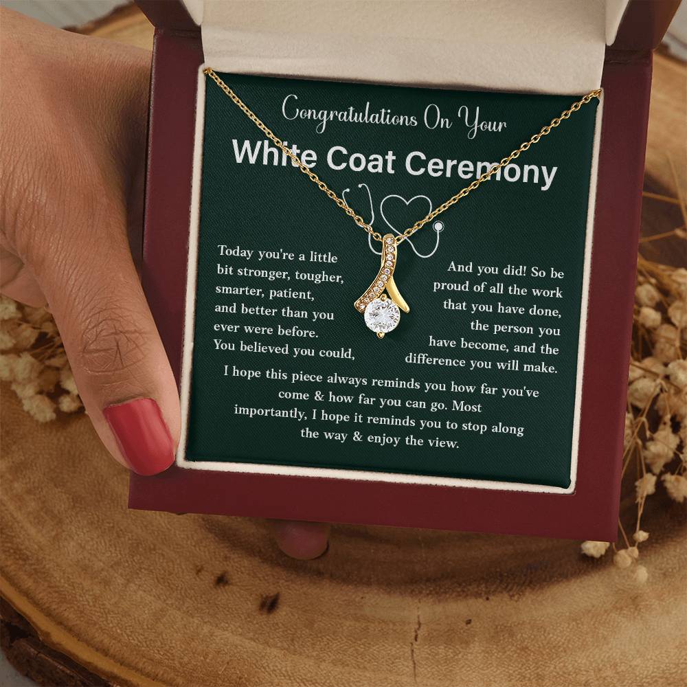 Congratulations On Your White Coat Ceremony Congratulations Necklace Stronger And Smarter Necklace Meaningful Gift For Graduates Motivational Jewelry Personal Growth Jewelry Best Wishes Necklace Enjoy The View Necklace