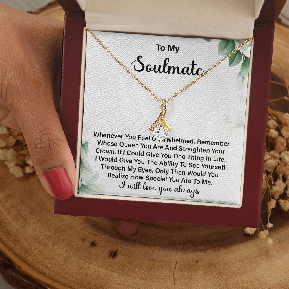 Inspirational Soulmate Necklace Gift for Her – Message Card