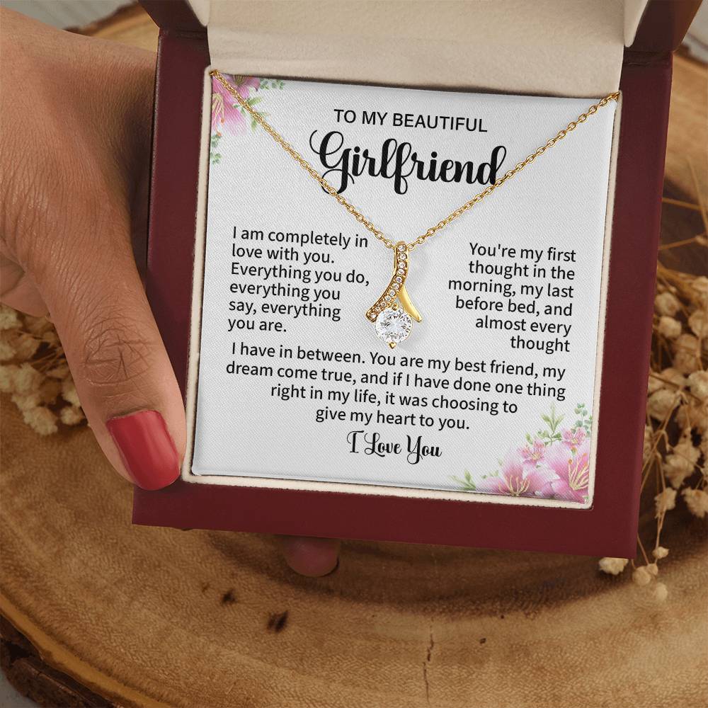 Romantic Girlfriend Necklace Gift with Message Card
