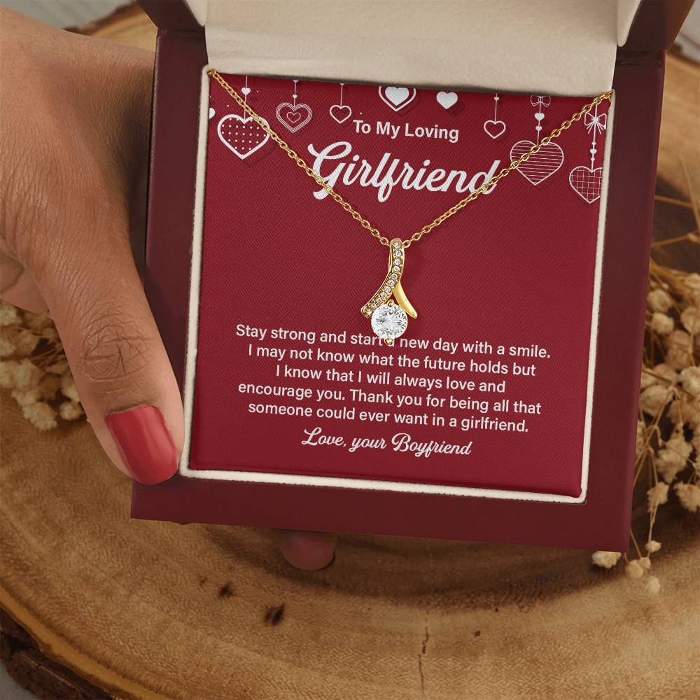 Loving Girlfriend Necklace – Gift for Her with Message Card