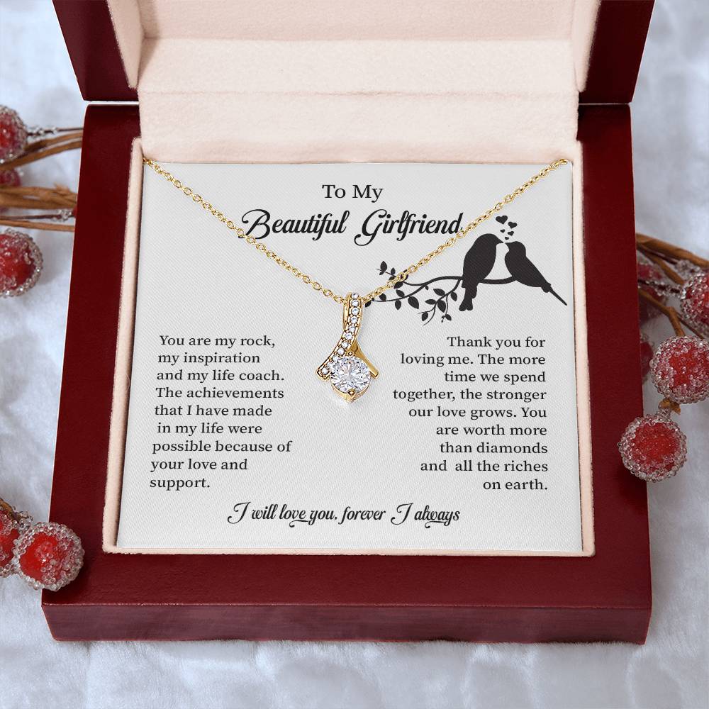 Emotional Girlfriend Necklace Gift with Message Card