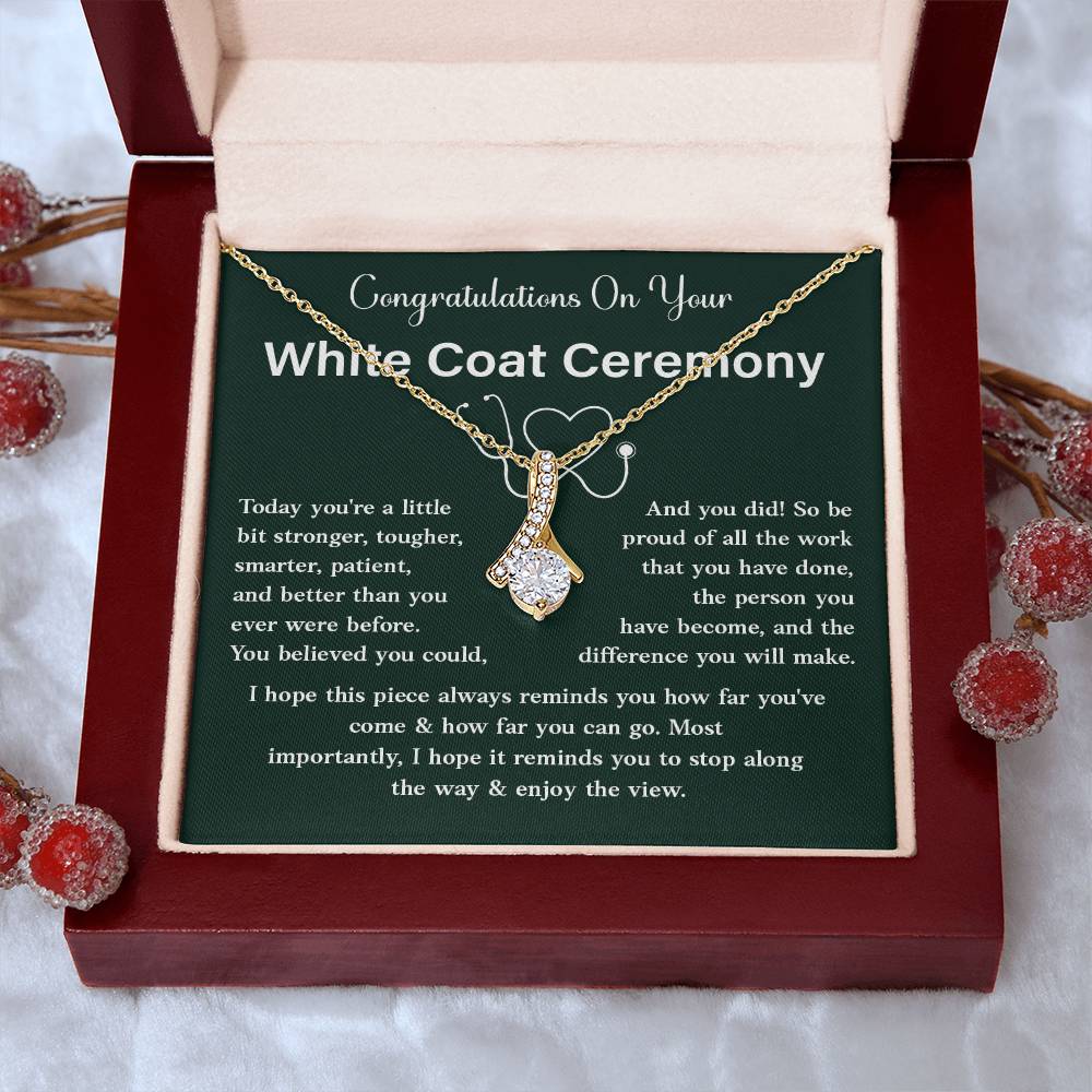 Congratulations On Your White Coat Ceremony Congratulations Necklace Stronger And Smarter Necklace Meaningful Gift For Graduates Motivational Jewelry Personal Growth Jewelry Best Wishes Necklace Enjoy The View Necklace