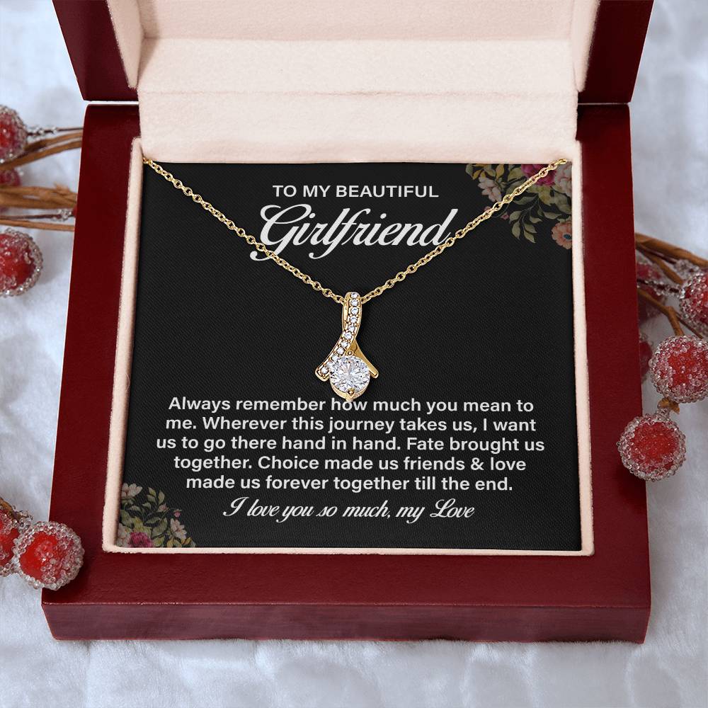 Romantic Necklace Gift for Girlfriend with Card