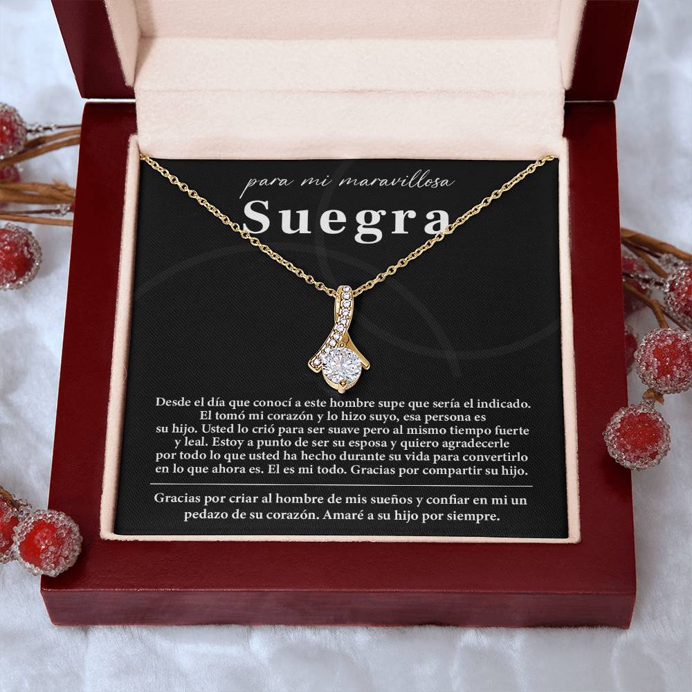 Collar Para Mi Maravillosa Suegra Regalo De Bodas Sincero De Su Hijo Regalo De Bodas Para Suegra Joyas Sentimentales Para Suegra Regalo Especial Para La Mamá Del Novio Regalo Significativo Para La Madre Del Novio Recuerdo Del Día De La Boda De La Suegra