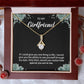 To My Girlfriend Necklace – Jewelry Gift with Message Card