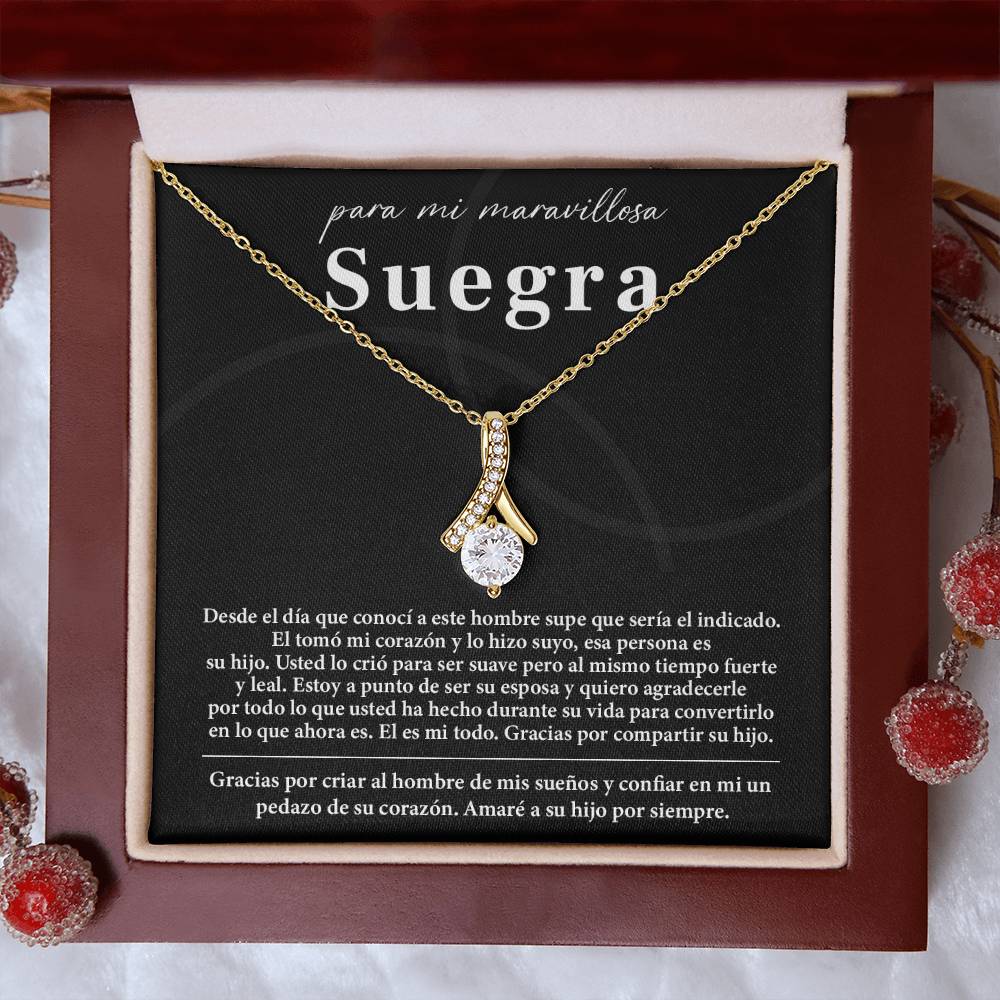 Collar Para Mi Maravillosa Suegra Regalo De Bodas Sincero De Su Hijo Regalo De Bodas Para Suegra Joyas Sentimentales Para Suegra Regalo Especial Para La Mamá Del Novio Regalo Significativo Para La Madre Del Novio Recuerdo Del Día De La Boda De La Suegra