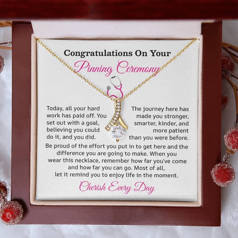 Congratulations On Your Pinning Ceremony Necklace Pinning Ceremony Necklace Gift Congratulations Pinning Ceremony Jewelry Strength And Growth Necklace Gift Pinning Ceremony Milestone Necklace Pinning Ceremony Graduation Necklace Gift