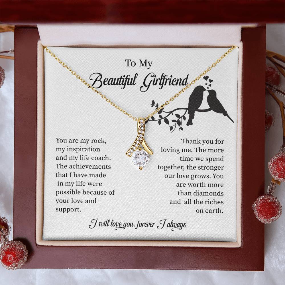 Emotional Girlfriend Necklace Gift with Message Card