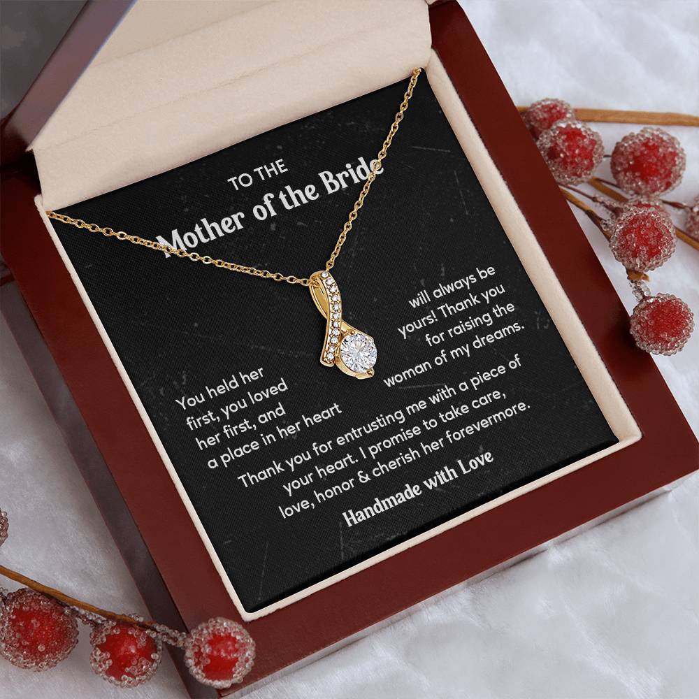 To The Mother Of The Bride Elegant Jewelry For Family Connection Thoughtful Necklace Loving Pendant With Message Elegant Pendant For A Mother’s Love Thank You Pendant Beautiful Necklace For A Special Connection Heartfelt Necklace For Her