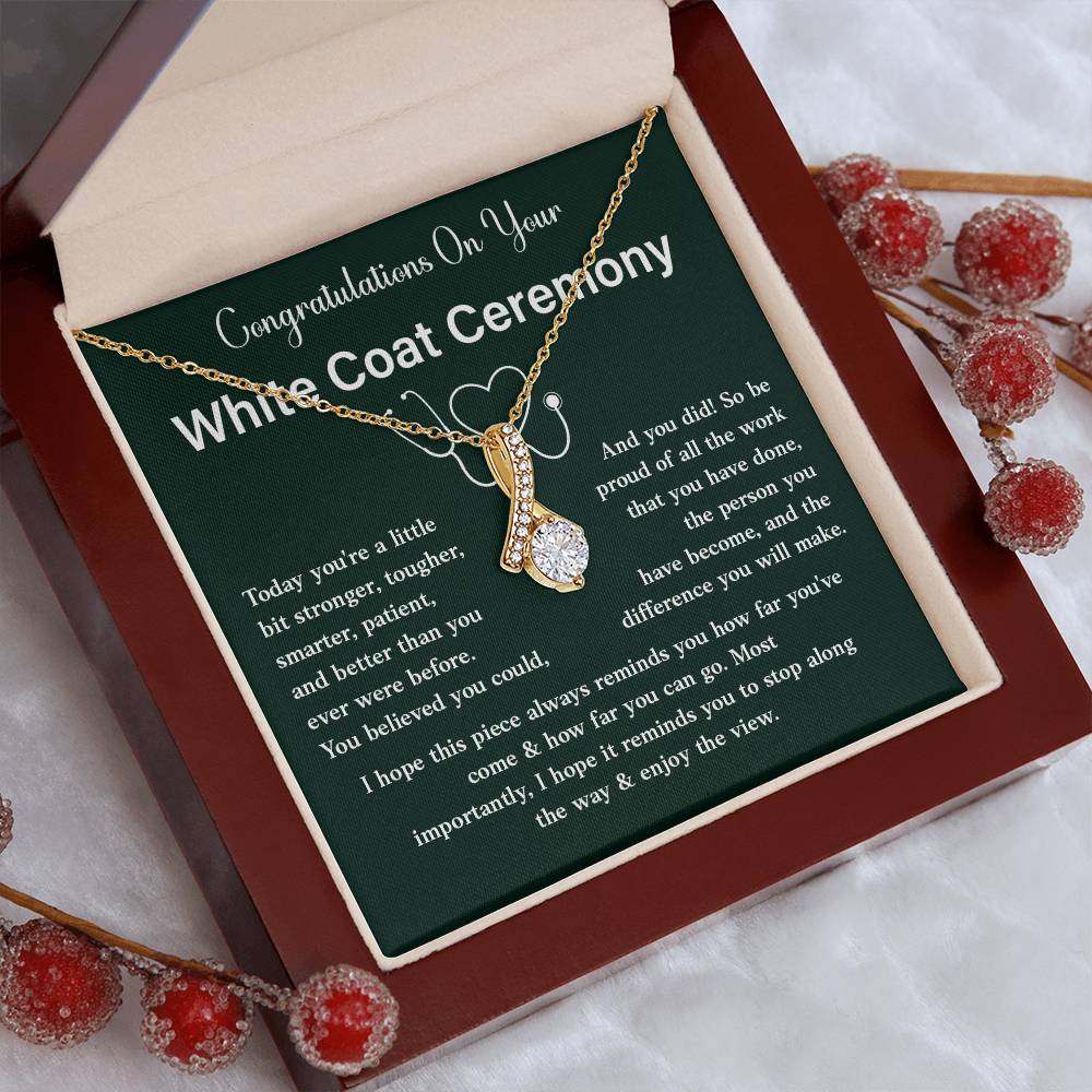 Congratulations On Your White Coat Ceremony Congratulations Necklace Stronger And Smarter Necklace Meaningful Gift For Graduates Motivational Jewelry Personal Growth Jewelry Best Wishes Necklace Enjoy The View Necklace