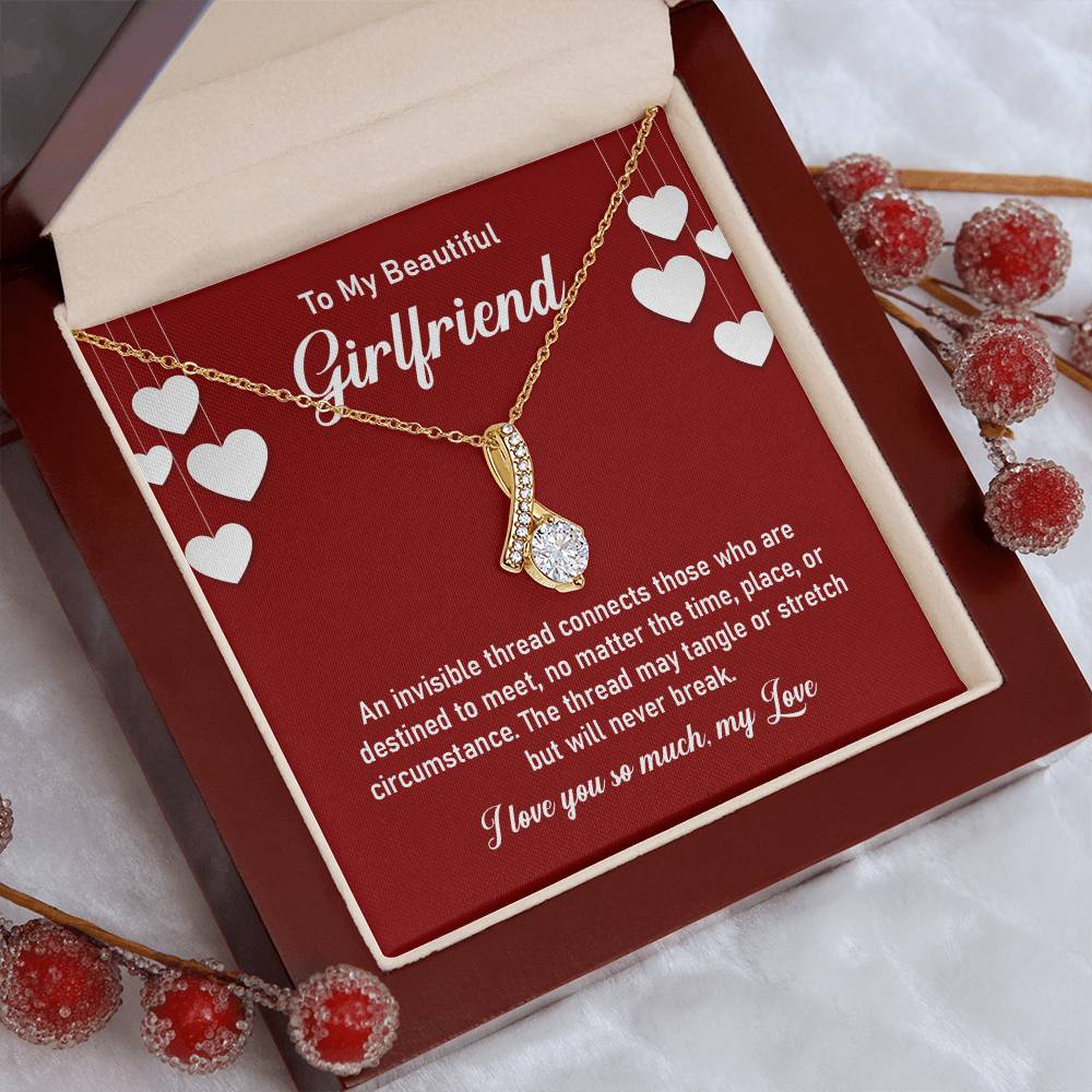 Beautiful Girlfriend Love Necklace with Message Card