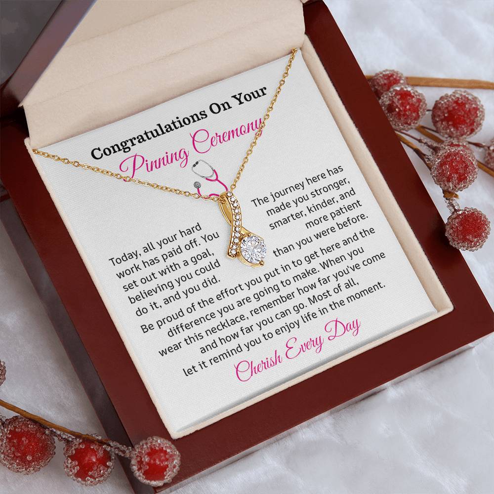 Congratulations On Your Pinning Ceremony Necklace Pinning Ceremony Necklace Gift Congratulations Pinning Ceremony Jewelry Strength And Growth Necklace Gift Pinning Ceremony Milestone Necklace Pinning Ceremony Graduation Necklace Gift