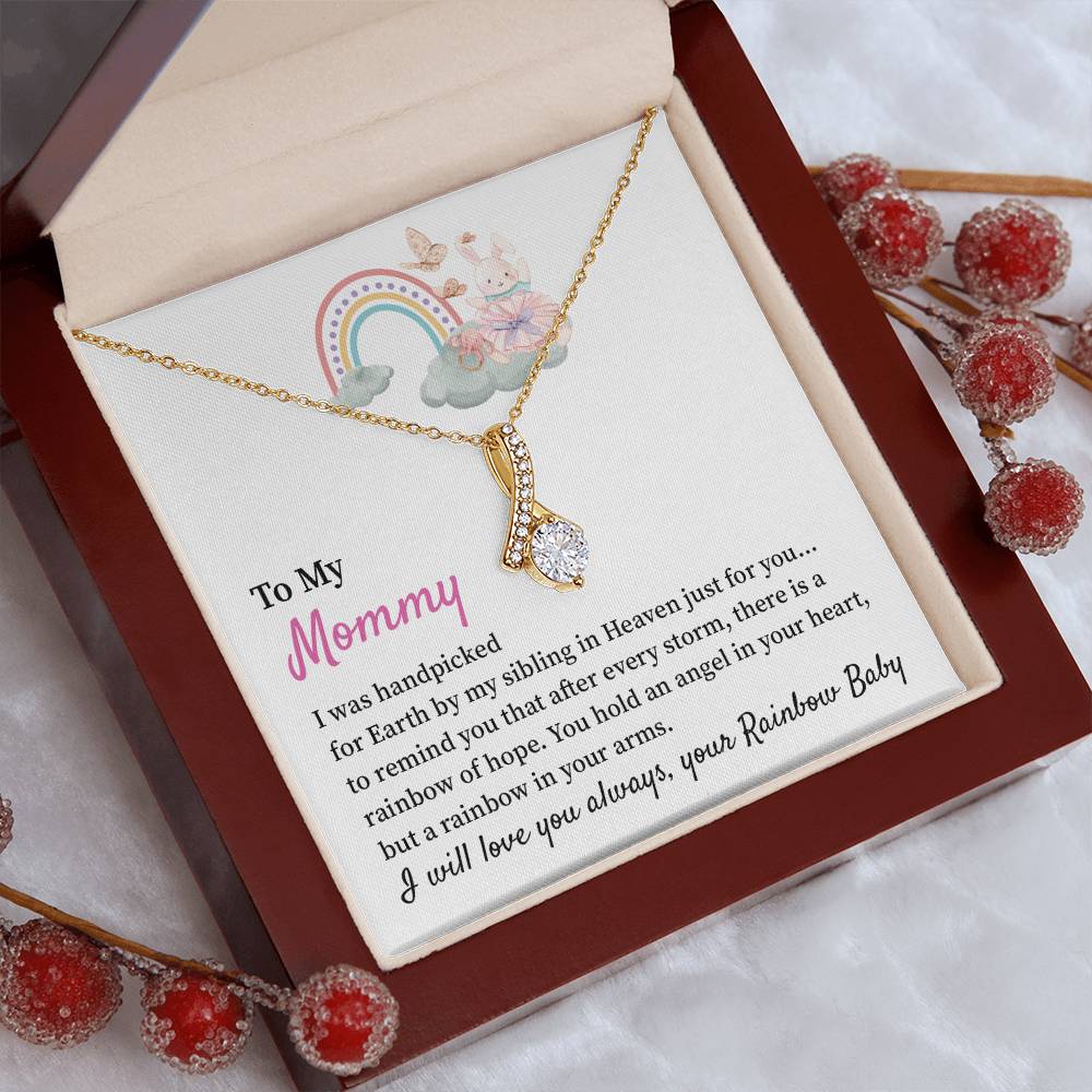 Rainbow Baby Necklace for Mommy Hope & Remembrance Gift for Mom
