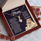 Mom Necklace Gift from Child – I Love You Message Card