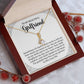 Girlfriend Necklace Gift with Heartfelt Message Card