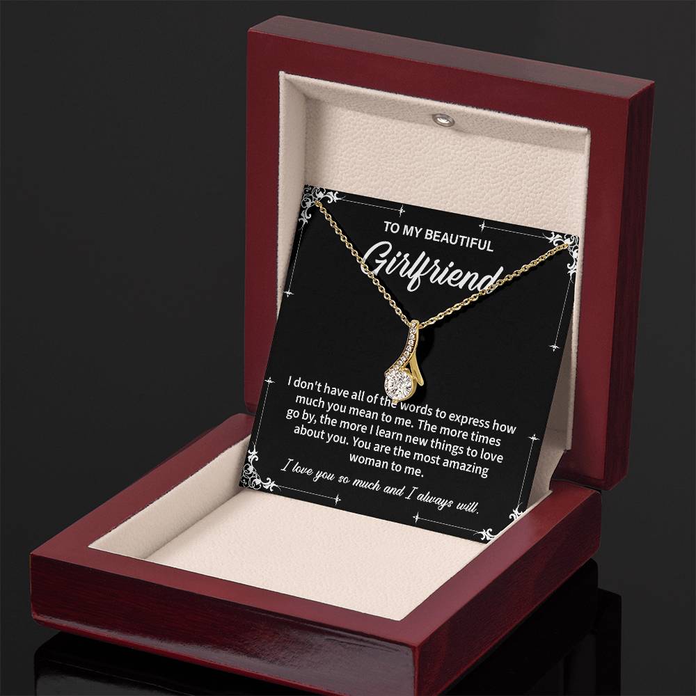 Necklace Gift for Girlfriend – Message Card & Box