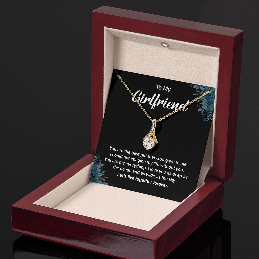 Girlfriend Gift Necklace with Heartfelt Message Card