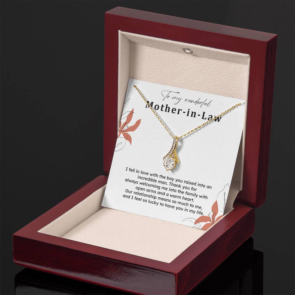 To My Wonderful Mother-in-law Necklace Mother-in-law Necklace Gift Thank You Gift For Mother-in-law Sentimental Mother-in-law Jewelry Jewelry For Mother-in-law Emotional Gift For Mother-in-law Meaningful Gift For Mother-in-law Mother Sentimental Jewelry