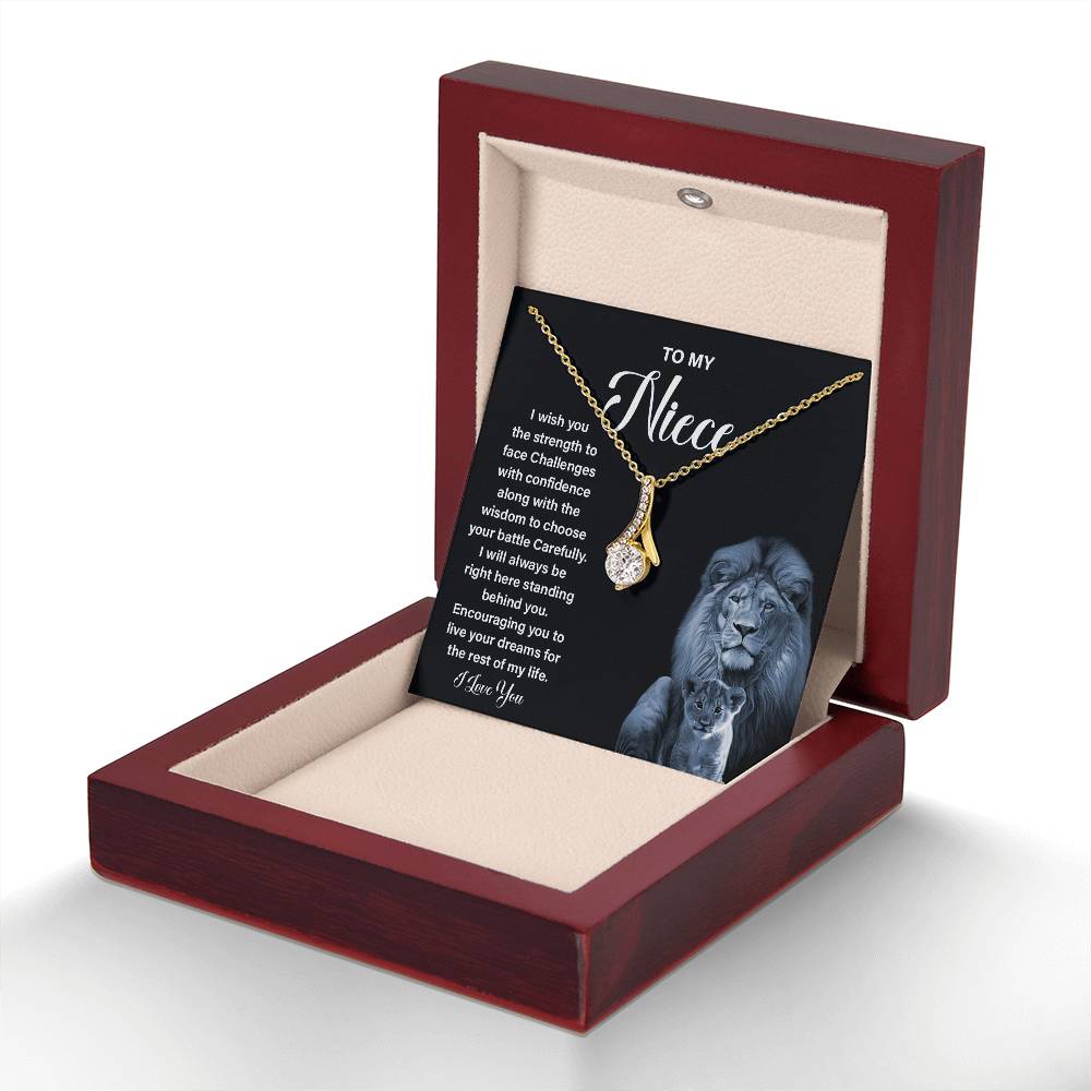 To My Niece Necklace Gift With Meaningful Message Card