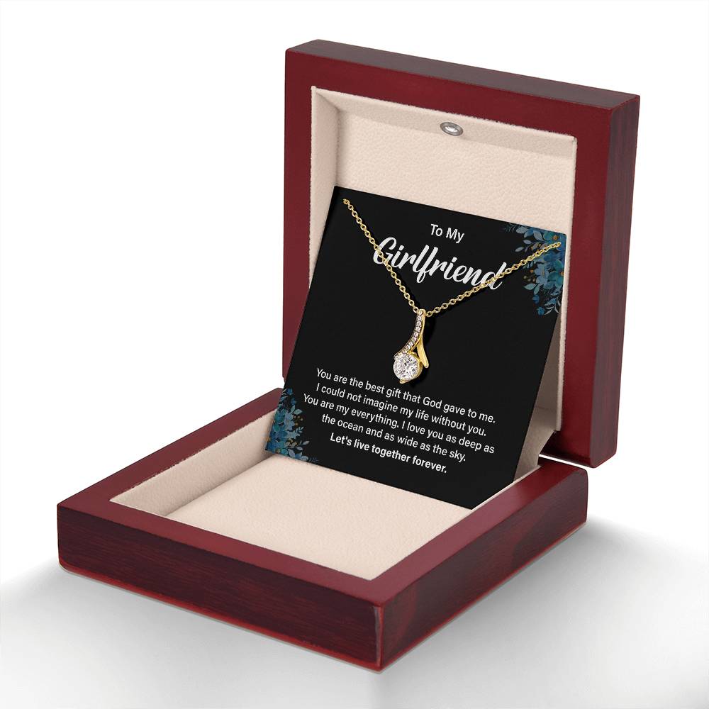Girlfriend Gift Necklace with Heartfelt Message Card