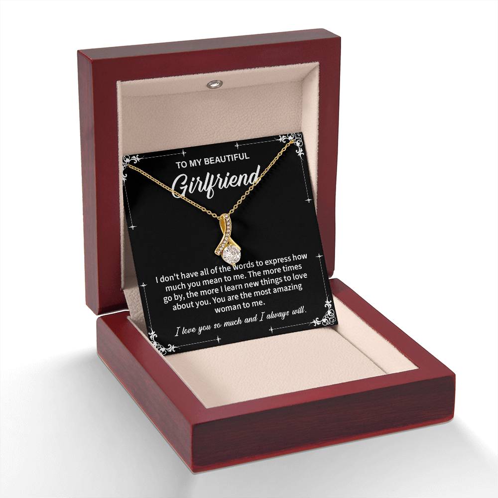 Necklace Gift for Girlfriend – Message Card & Box