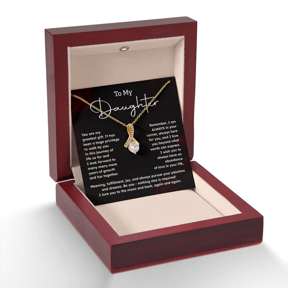 To My Daughter Necklace Gift – Love You Always Message