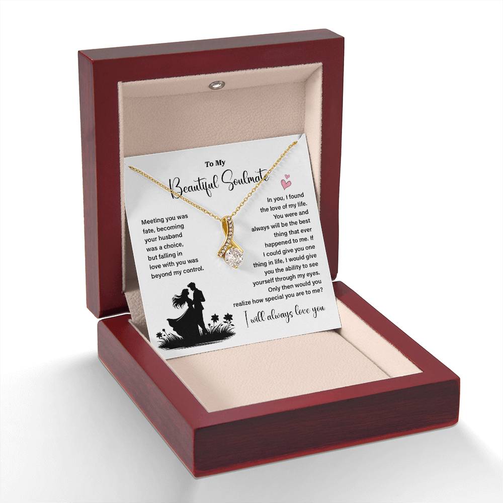 Beautiful Soulmate Necklace Gift with Card