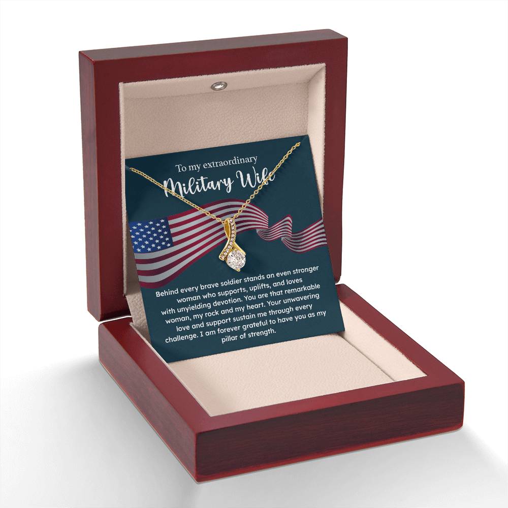 Gift for Military Wife with Message Card from Husband