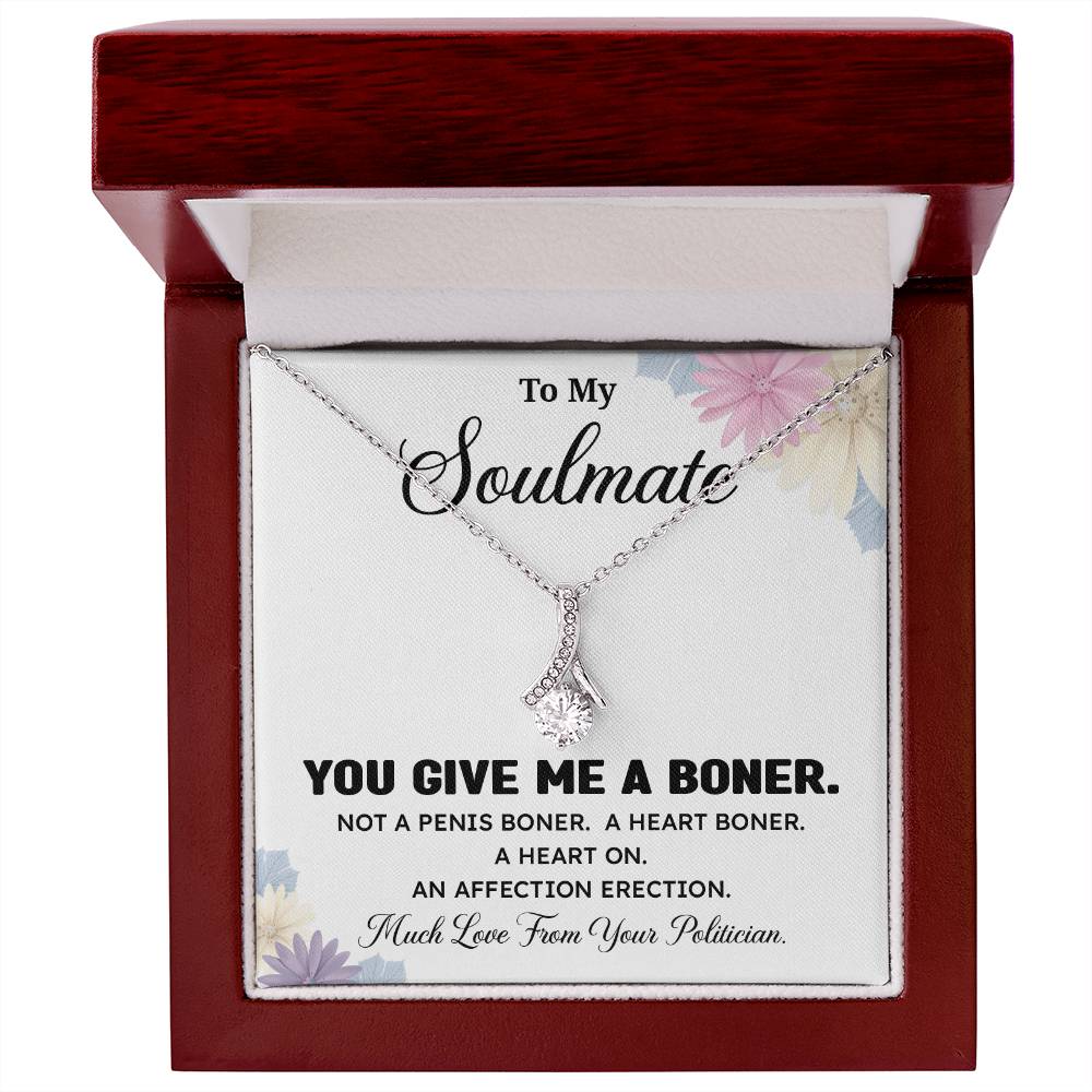 Funny Politician Gift for Her Soulmate Necklace