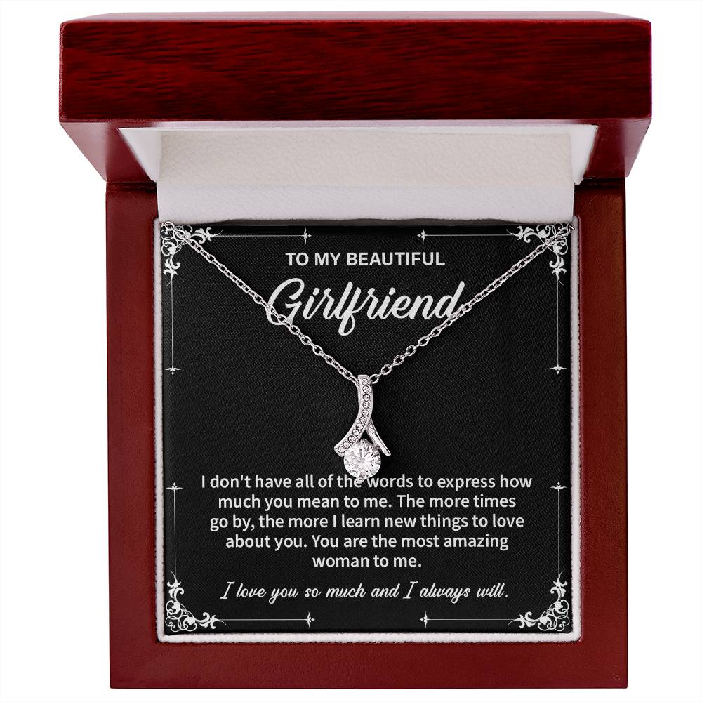 Necklace Gift for Girlfriend – Message Card & Box