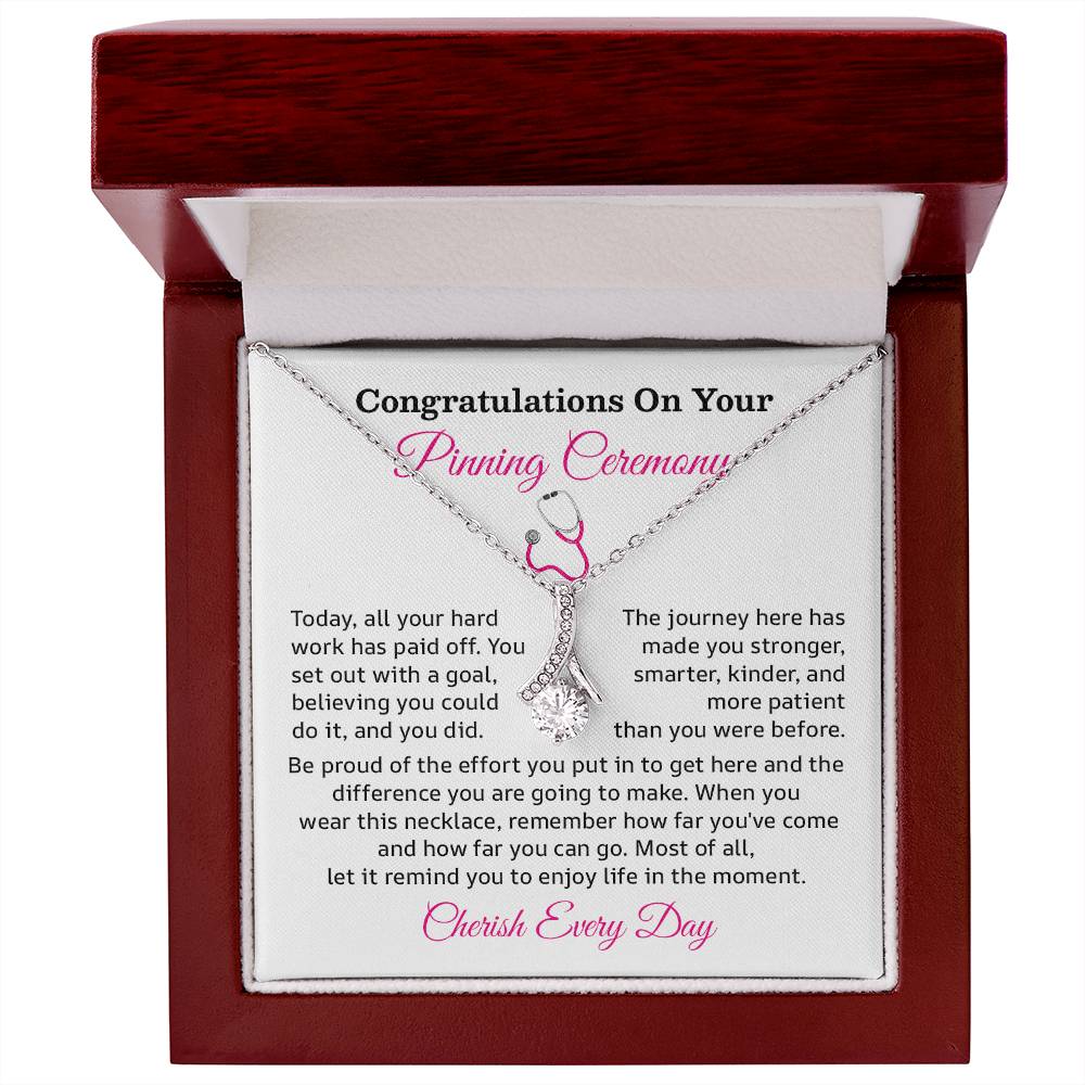 Congratulations On Your Pinning Ceremony Necklace Pinning Ceremony Necklace Gift Congratulations Pinning Ceremony Jewelry Strength And Growth Necklace Gift Pinning Ceremony Milestone Necklace Pinning Ceremony Graduation Necklace Gift