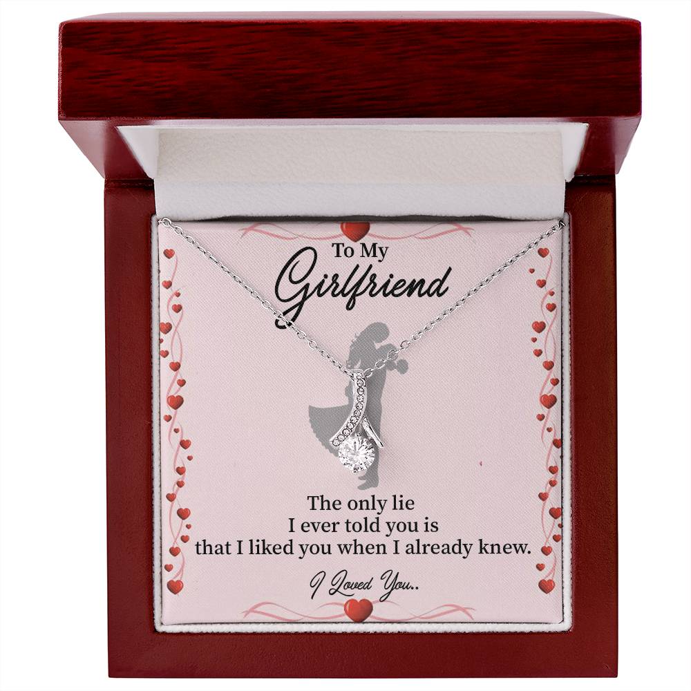 Necklace Gift for Girlfriend with Love Quote Card