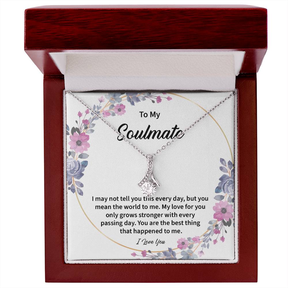 Soulmate Necklace Gift for Her – Love Message Card