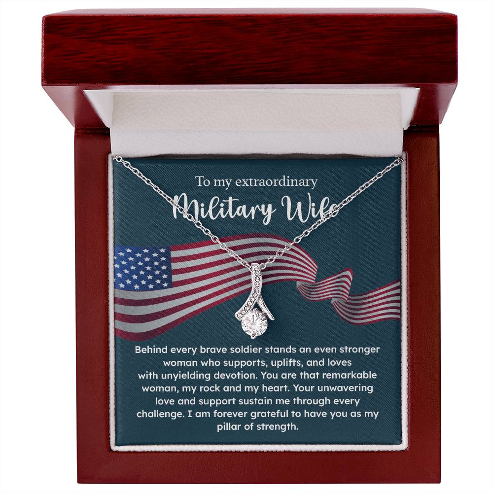 Gift for Military Wife with Message Card from Husband