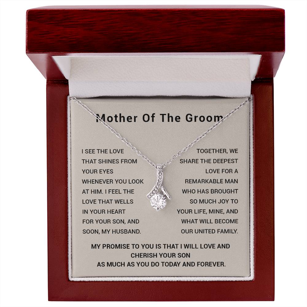 Bride to Groom's Mom Wedding Day Necklace