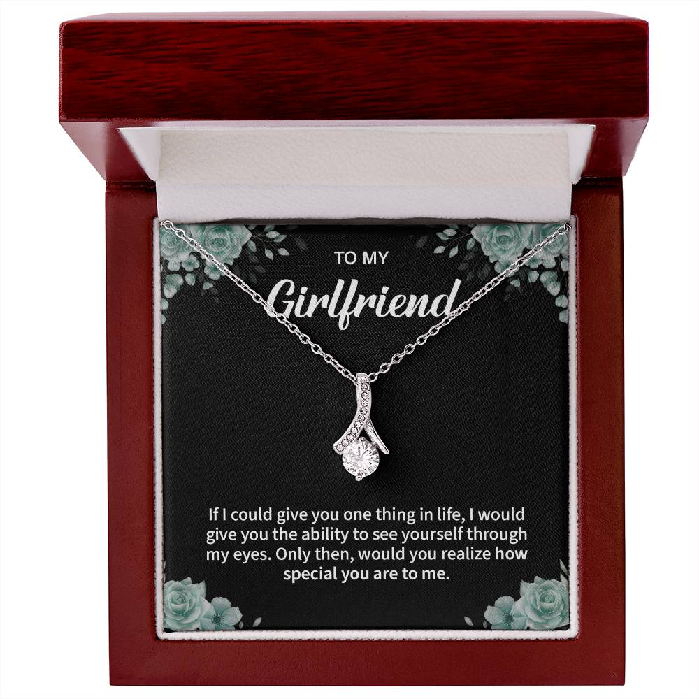 To My Girlfriend Necklace – Jewelry Gift with Message Card