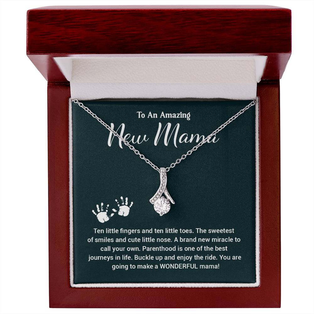 New Mama Gift Necklace – Heartfelt Message Card and Box