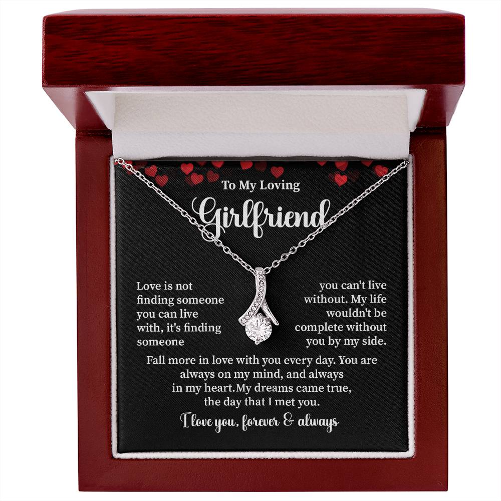 To My Loving Girlfriend Necklace with Message Card