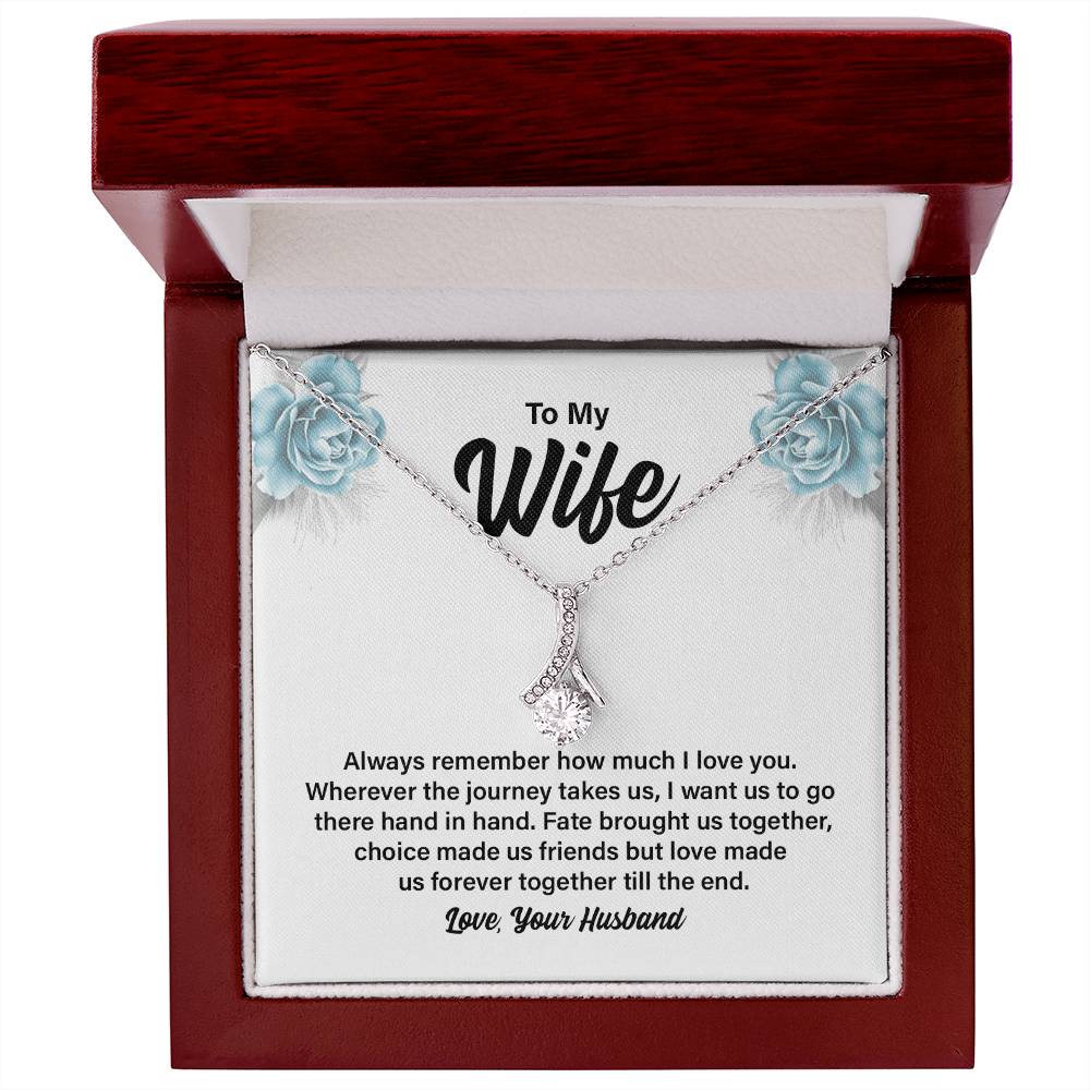 Romantic Wife Necklace Gift – Message Card Included