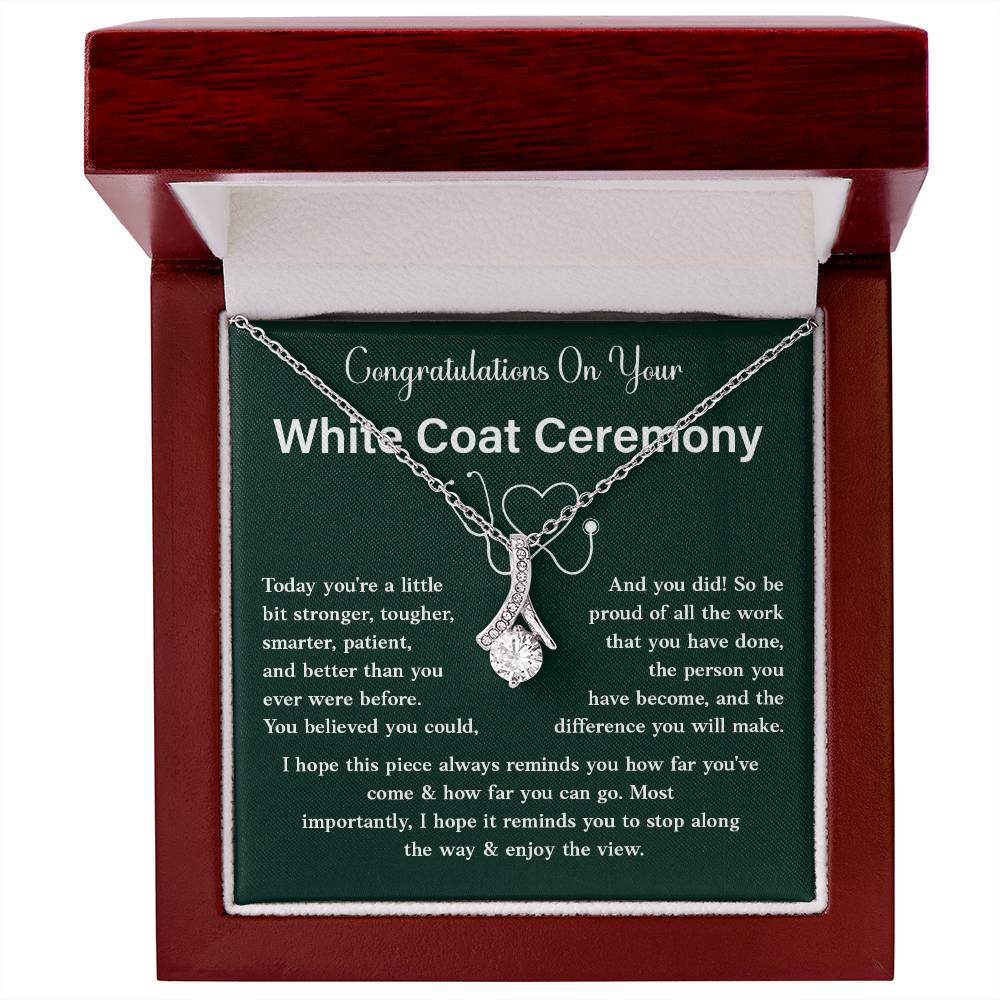 Congratulations On Your White Coat Ceremony Congratulations Necklace Stronger And Smarter Necklace Meaningful Gift For Graduates Motivational Jewelry Personal Growth Jewelry Best Wishes Necklace Enjoy The View Necklace