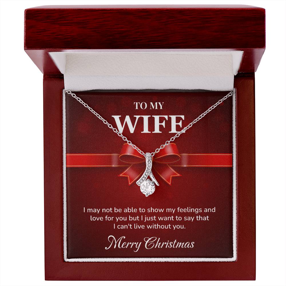 Christmas Gift for Wife Elegant Necklace with Message Card