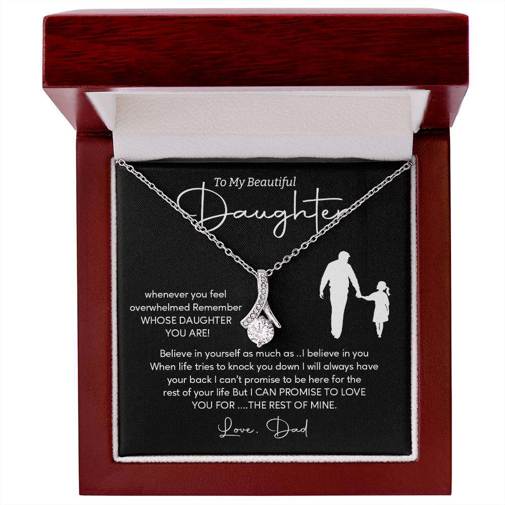 To My Daughter Necklace from Dad – Rest of Mine Love Message