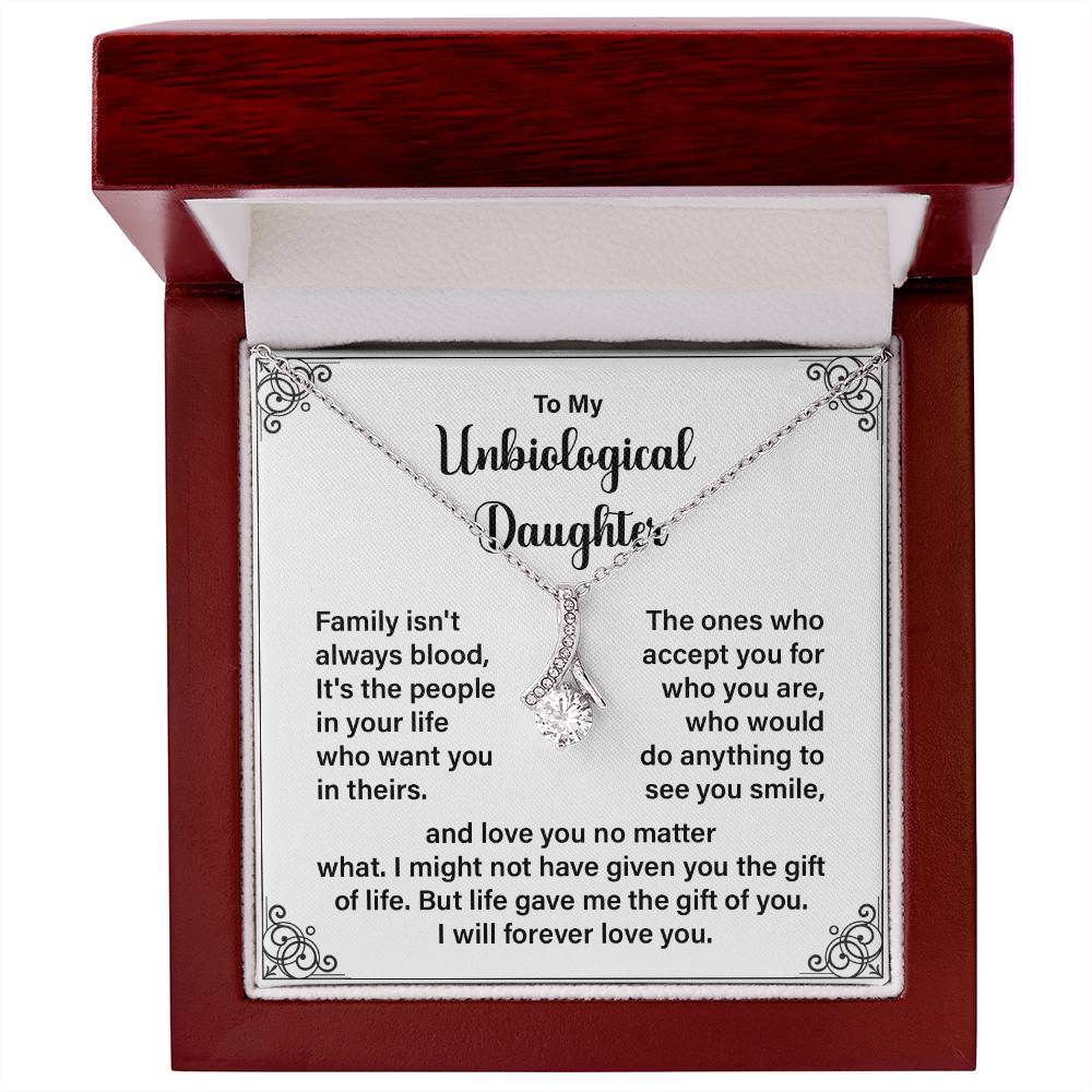 Unbiological Daughter Necklace with Gift Box