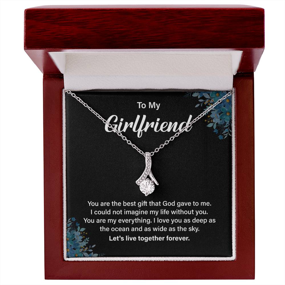 Girlfriend Gift Necklace with Heartfelt Message Card