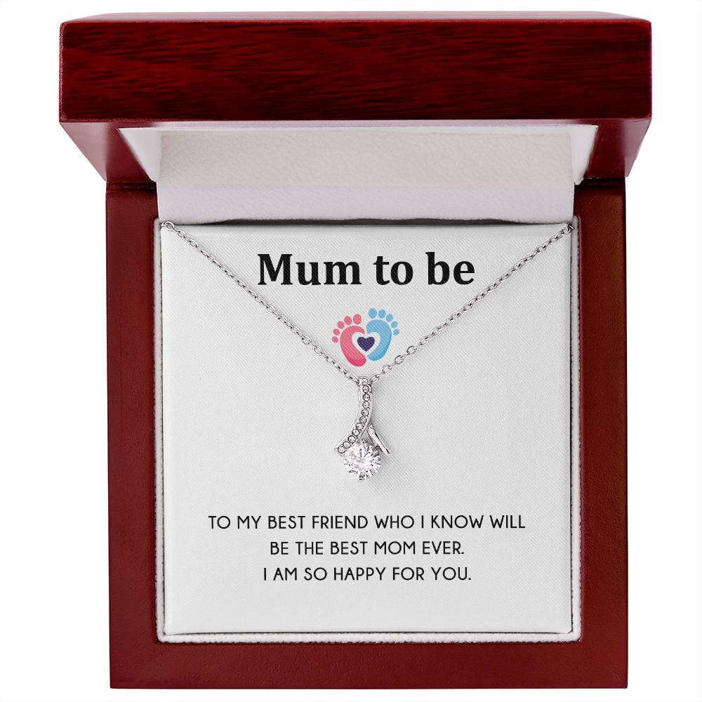 Gift for Expecting Best Friend – Mum To Be Necklace with Sweet Note