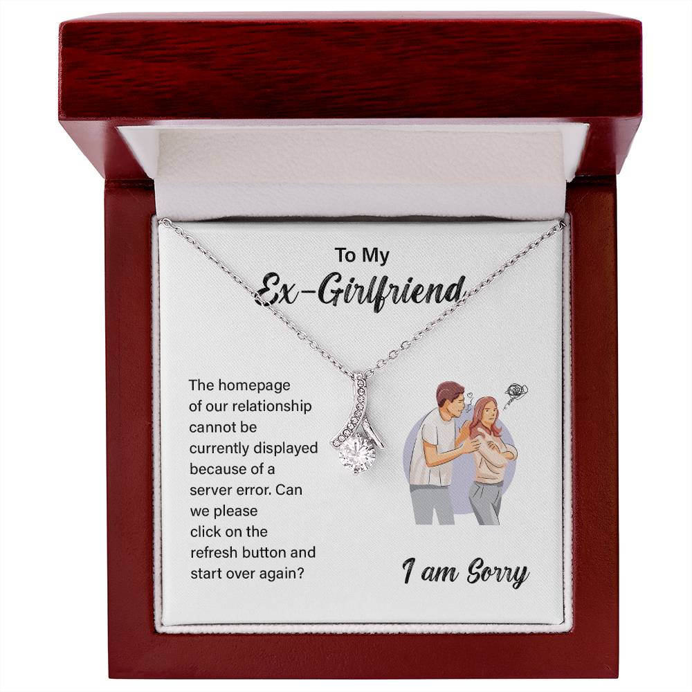 Funny Ex-Girlfriend Apology Necklace with Gift Card