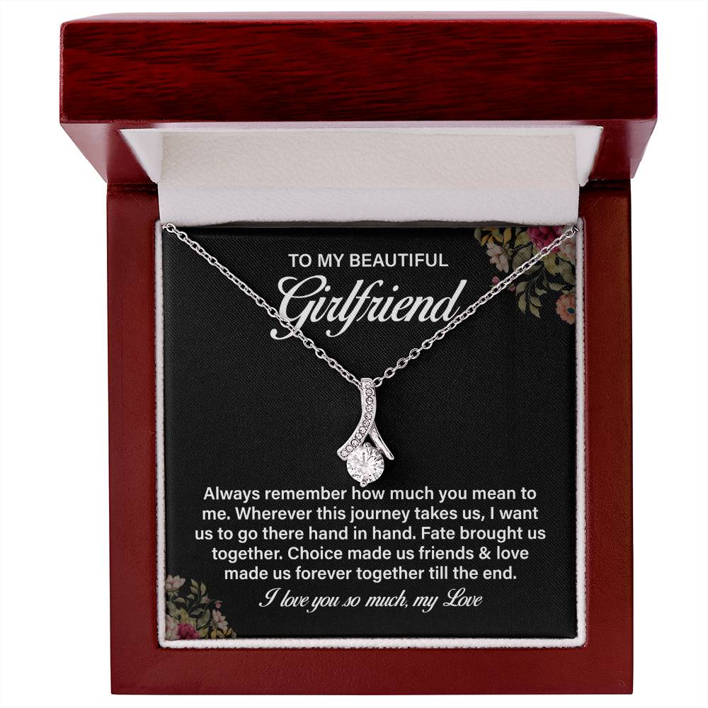 Romantic Necklace Gift for Girlfriend with Card